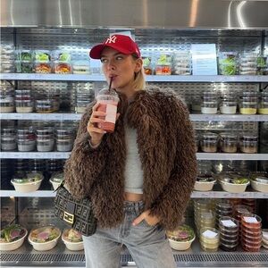 Zara Trendy Sherpa Poodle Warm Coat jacket